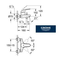 MONOMANDO BAÑO EUROECO GROHE